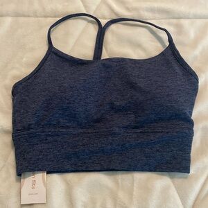 Bare open back denim top